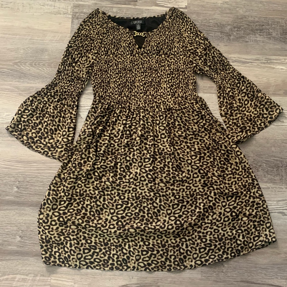 Spense Cheetah Printed Formal Dress